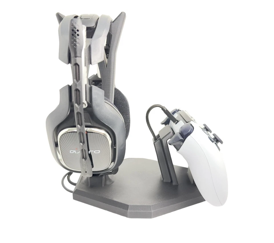 Stand For PlayStation 5 Dual Sense Controller & Headphone PS5 Desk Mount Dock - Image 3 of 4