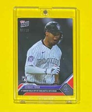 2023 Topps Now Ezequiel Tovar Rookie Card RED PARALLEL /10 SSP Rockies #345 RC