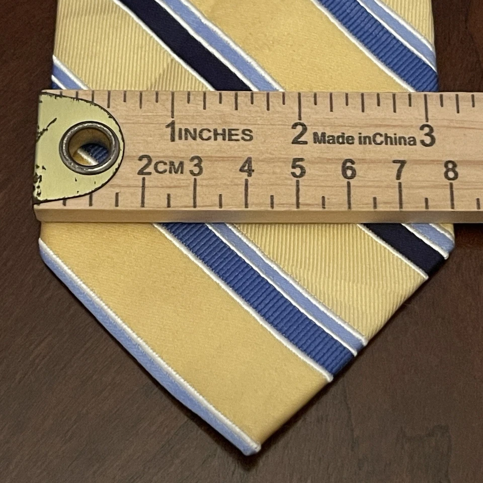 Corbata Jones New York Signature dorada azul 100 % poliéster para hombre hecha en China Foto 4 de 4