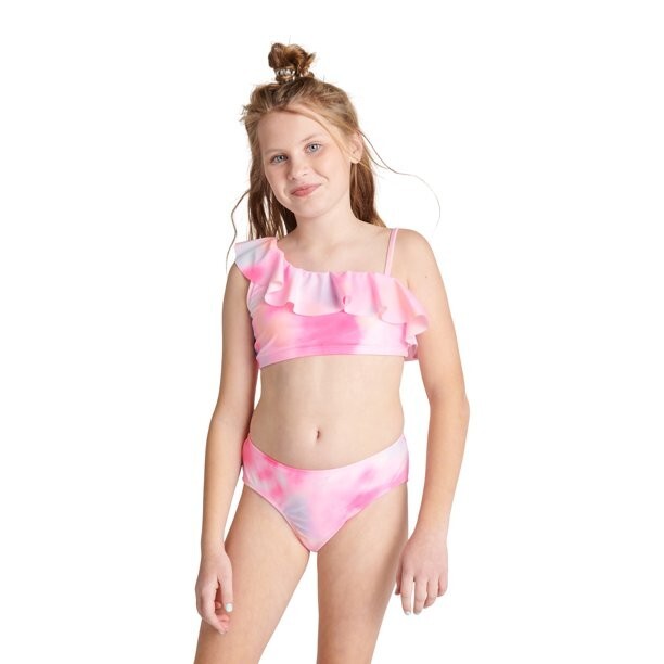 Justice Girls 2 Piece Sz XL 16-18 Ruffle Shoulder Tie Dye Justice Girls 2 Piece Sz XL 16-18 Ruffle Shoulder Tie Dye