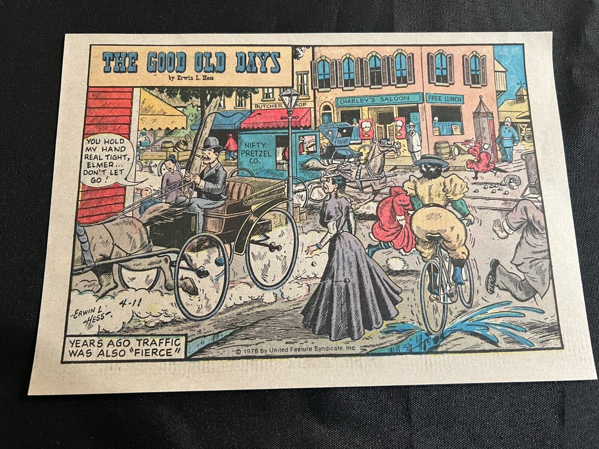 TH01 THE GOOD OLD DAYS Lot of 41 Sunday Tabloid Half Page Comic