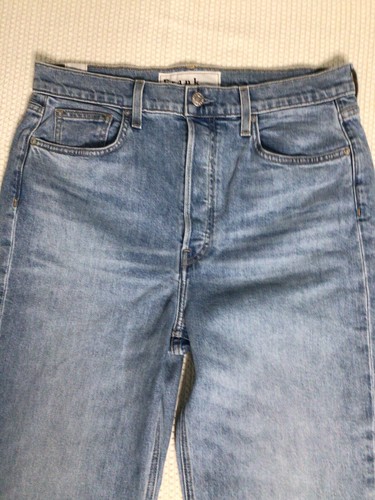 Neu ohne Etikett Frank & Eileen Monaghan Jeans Gr. 31 hoher Bund 1990 Waschung Denim ausgefranste Säume - Bild 4 von 13