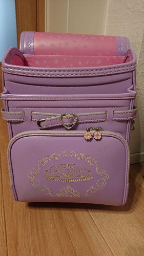 Japanese Randoseru Kazama School Bag Petit Cinderella Light Lavender USED - Picture 4 of 5