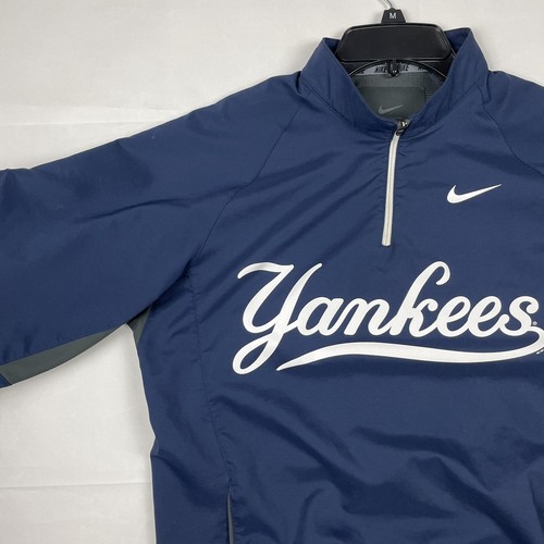 Nike 2014 New York Yankees 1/4 Quarter Zip Pullover Windbreaker Jacket SMALL - Picture 4 of 17