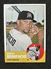 EMILIO BONIFACIO #396 2012 Topps Heritage Baseball QTY Miami Marlins