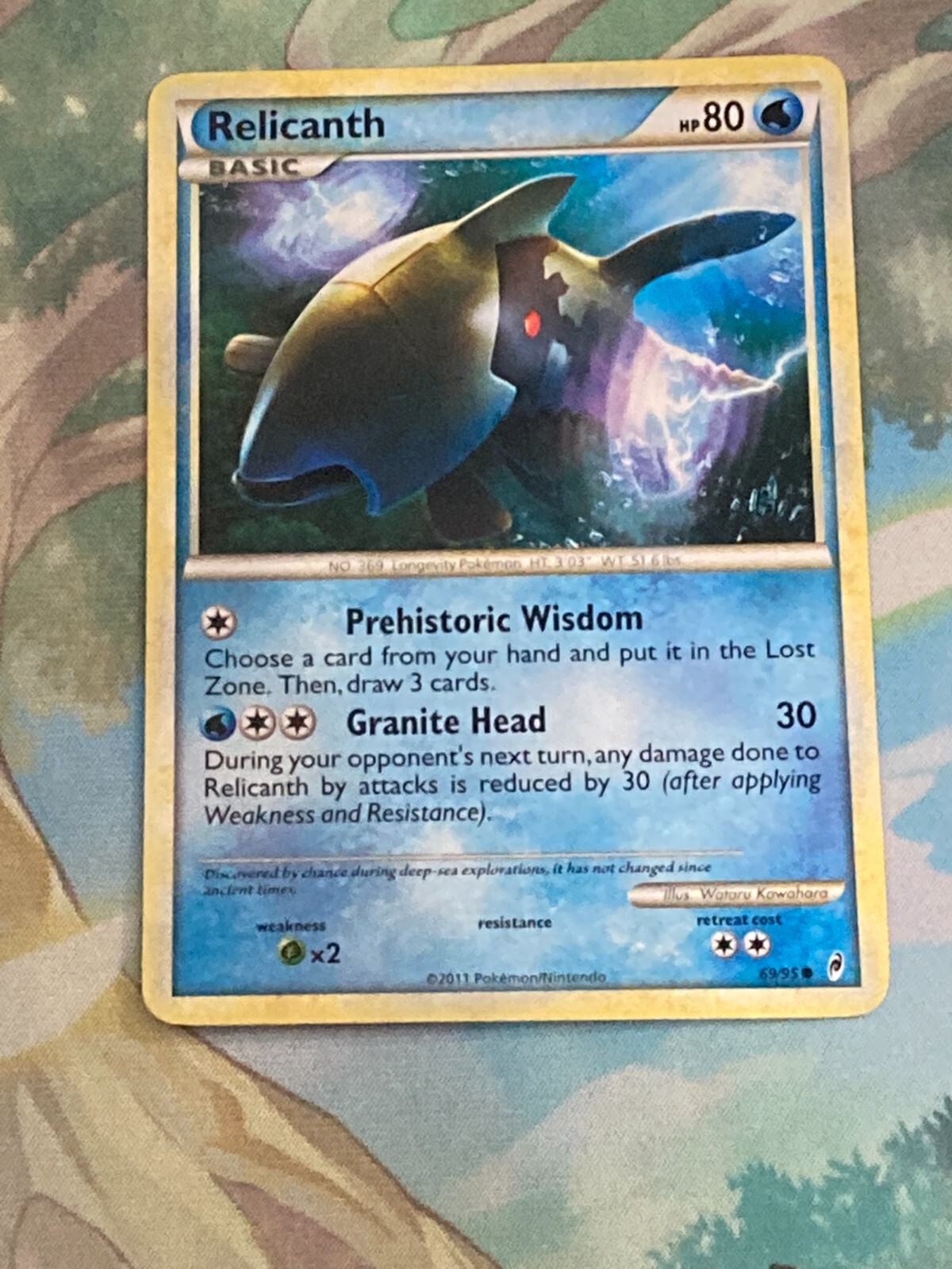 Relicanth 69/95 Call of Legends Common Pokemon Card TCG - LP/NM