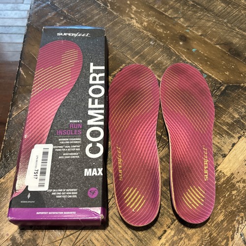 Superfeet Run Max Comfort Women's Orthotic Insoles Size D Women's 8.5 - 10