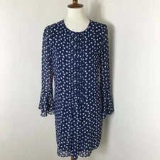 Max Studio polka dot shift dress size S Small Blue NWt