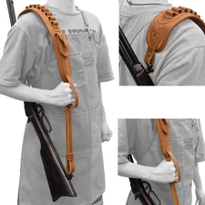WAYNE'S DOG Rifle Sling Shotgun Strap Leather Sling for.308 .22LR.30/30 12GA .44