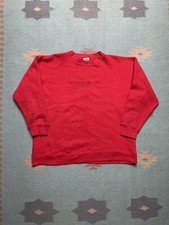 Vintage 90s crewneck sweatshirt guess jeans embroidered USA made crimson Large