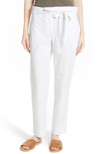 Nuevo con etiquetas $275 Theory Gunilla Poplin Pantalones de Cintura Blancos Talla 6 #A31 - Imagen 2 de 6