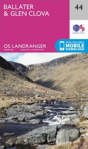 Thumbnail - Ballater, Glen Clova (os Landranger Map) By Ordnance Survey