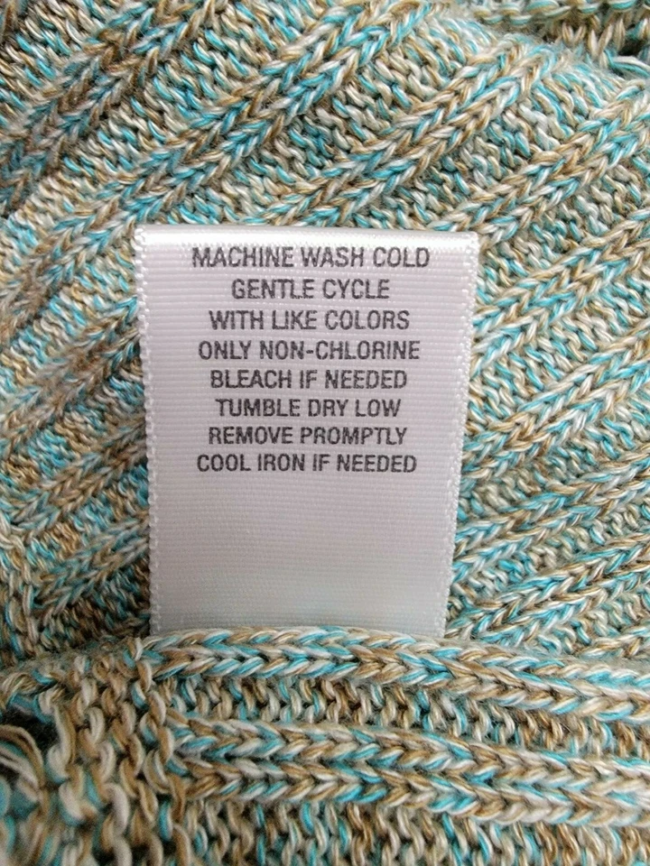 Dressbarn Womens Sweater Shirt Top Blouse Size 2X Blue Brown White Striped - Image 4 of 4