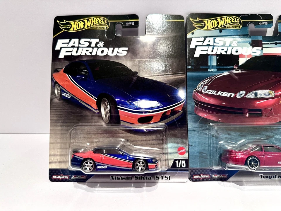 LOTE DE 4 Hot Wheels Premium Fast & Furious Toyota Supra Soarer Nissan Silvia S15 Foto 3 de 4