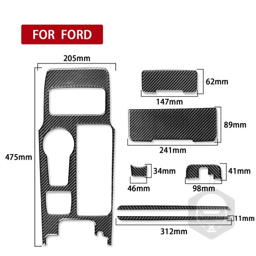 7Pcs Carbon Fiber Center Console Gear Shift Cover For Ford Fusion Mondeo 2017-19 - Picture 2 of 12