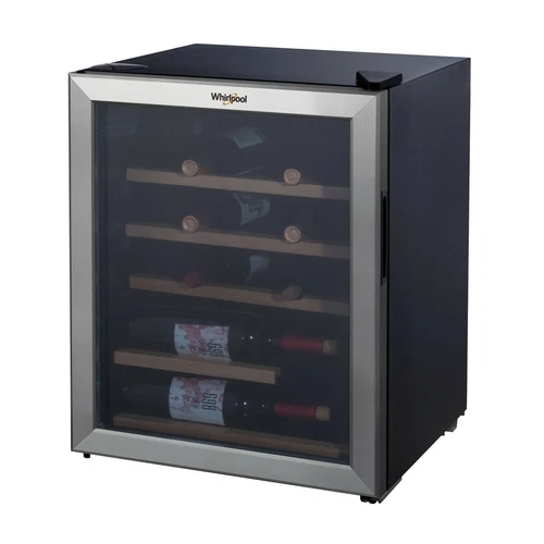 Wine Fridge Whirlpool 25 Bottle 2.7 cu ft Reversible Glass Door Polished Finish
