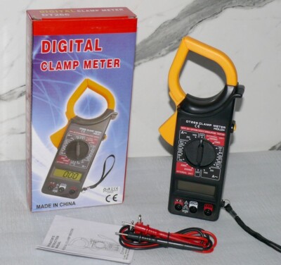DT266 Digital Zangen Multimeter Messgerät Prüfkabel Strom Widerstand Clamp Test