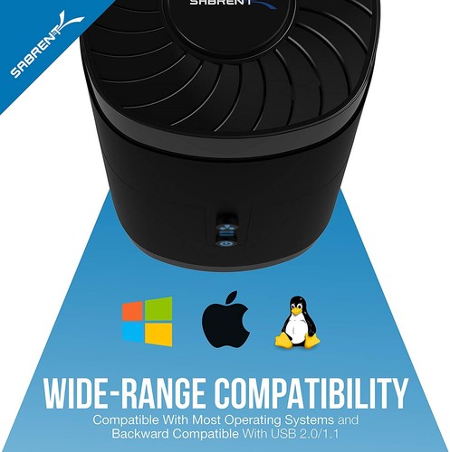 Station d'accueil Sabrent USB 3.0 4 baies 2,5 pouces disque dur/SSD avec ventilateur (DS-4SSD) - Photo 7/8