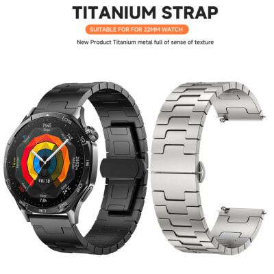 22mm Titanium Band For Huawei Watch 4 Pro/GT 4/GT 3 Pro Metal Replacement Strap