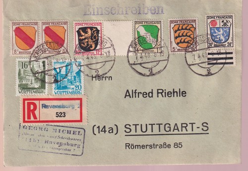 Franz.Zone/Allg.Ausg. Mi. 6/7 u.a., Not-R-Ravensburg, 7.4.48
