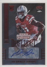 2015 Contenders Draft Picks College Ticket Red Foil Devante Davis #176 Auto 0l1