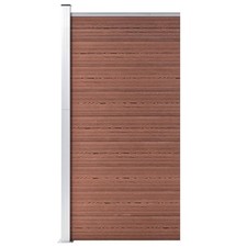 Panneau de Clôture WPC 95x186 cm Noir Barrière de Jardin Extérieur vidaXL