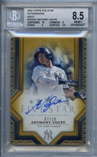 2023 Anthony Volpe Topps Five Star Autographs GOLD /10. BGS NM-MT+ NYY