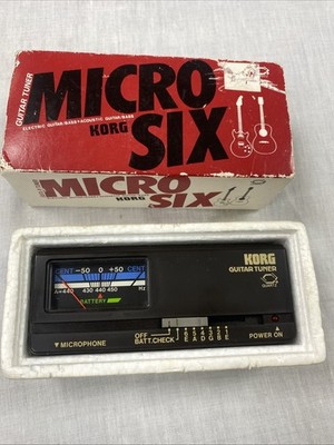 Vintage Korg Micro Six Guitar Tuner GT-6J Made in Japan GETESTET