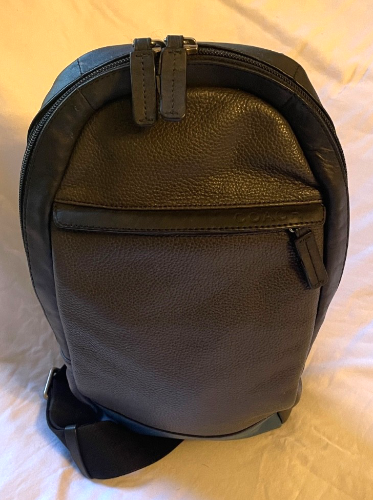 coach camden leather sling backpack West Pack Bag 2540 Brown Pebble Crossbody free carry. ultimate beautiful goods ] Coach