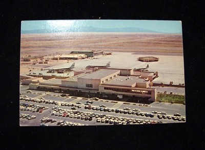 VINTAGE POSTCARD ''SUNPORT AIRPORT AIR TERMINAL '' ALBUQUERQUE, NEW MEXICO