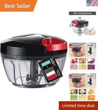 Manual Food Chopper-  Vegetable and Fruits Cutter- BPA Free 500ml