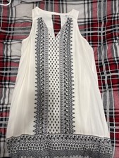 Old Navy Women's Sleevless Dress Size Medium Black White Floral Print NWT