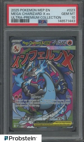 2025 Pokemon MEP EN UPC #023 Mega Charizard X ex PSA 10 GEM MINT