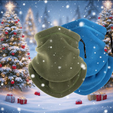 Men Women Tactical Neck Warmer Gaiter Winter Polar Fleece Face Mask Cover Scarfs