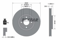 2Er-Set 2Er Set Bremsscheibe Textar 92315503 Ford 2147409 Ford GN151125CA