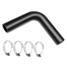 Gasoline Fuel Filler Neck Hose with 4 Clamps, 1 Inch ID, Reinforced Gas Tank