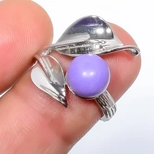 Charoite Gemstone Handmade Antique Design Ring Adjustable (R82)