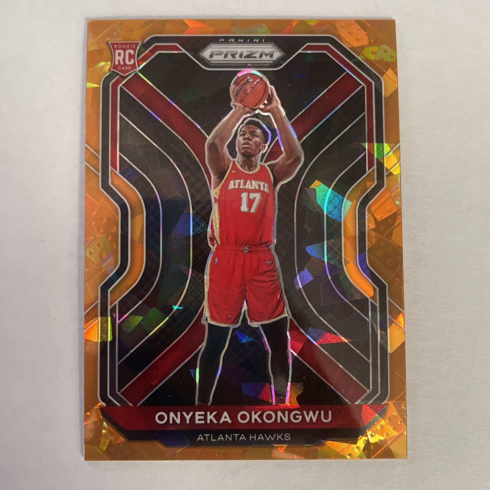 2020-21 Panini Prizm #260 Onyeka Okongwu Orange Ice Prizms