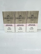 WELLA COLORCHARM Permanent Liquid Toners T10 Pale Blonde 1.4 oz - 3pc Combo