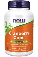 NOW Foods Cranberry Caps 100 Caps Urinary Tract Health Vitamin C 9/28EXP