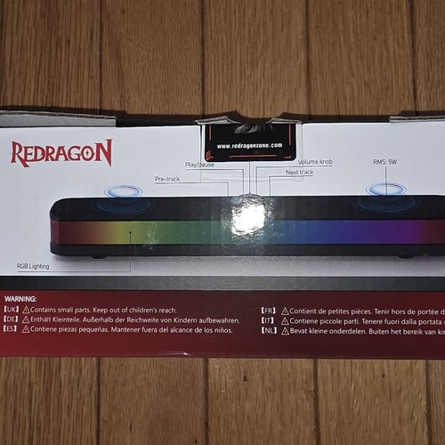 GS515 RGB Desktop Soundbar, 2.0 Channel Stereo Computer Speakers for Desktop ... - Picture 5 of 9