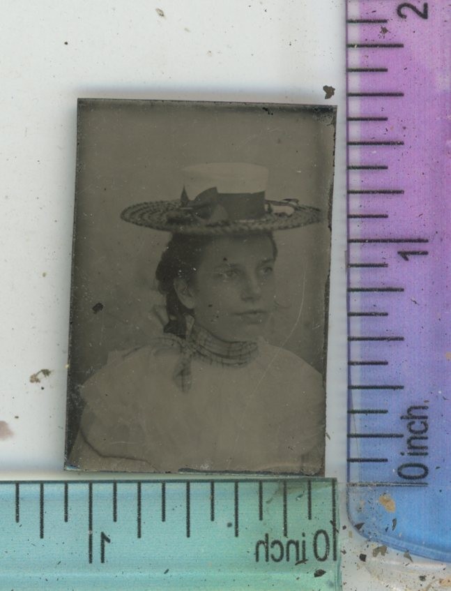 Sombrero Mujer con Ala con Lazo Tinte Ferrotipo