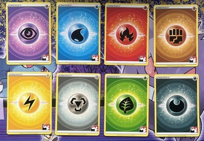 Preispaket Serie gestempelt Non Holo Energy's complete Set Of 8 2012 SWSH ERA