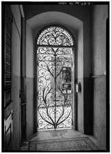 4. VIEW WROUGHT IRON FRONT GATE SEEN FROM INSIDE - 105 Calle San Jose House,