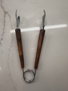Vintage Mid-Century Claw Ice Tongs Tortoise Shell Bakelite Handles MCM Barware