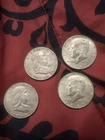 Four Half Dollar Coins 1961-1969