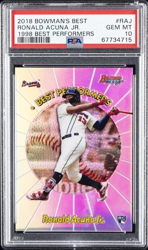 2018 BOWMAN'S BEST 1998 BEST PERFORMERS #RAJ RONALD ACUNA JR. PSA 10