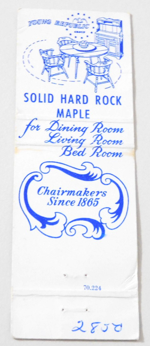 TELL CITY CHAIRS MATCHBOOK COVER * TELL CITY, INDIANA