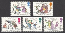 Great Britain Sc# 1528-32, Charles Dickens   A Christmas Carol  VF MNH Set of 5