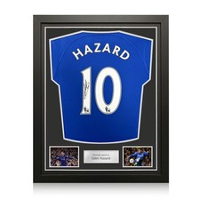 Eden Hazard Signed Chelsea 2022-23 Football Shirt. Standard Frame
